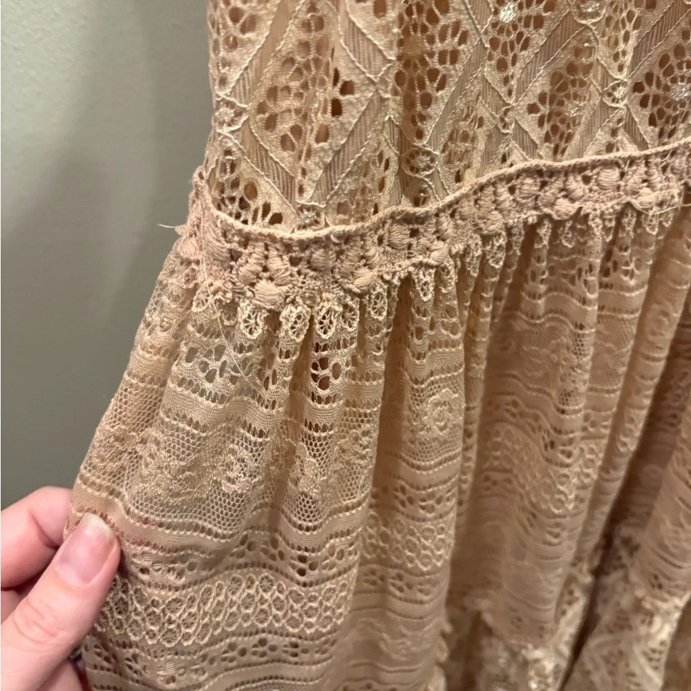 🔥 2/$10 3/12$ Altar'd State Lace large pink Mini Dress - Picture 4 of 7